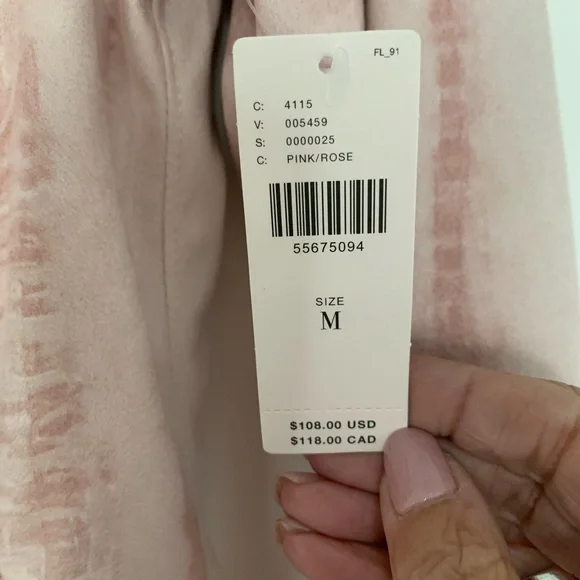 BLANKNYC Faux Suede pink waterfall jacket NWT from Anthropologie Size Medium - Picture 5 of 12